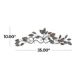 thumbnail image 3 of DecMode Blue Metal Scroll Leaf Wall Decor, 3 of 9