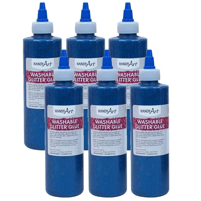 HANDY ART (6 EA) Colle Pailletée Lavable 8 OZ