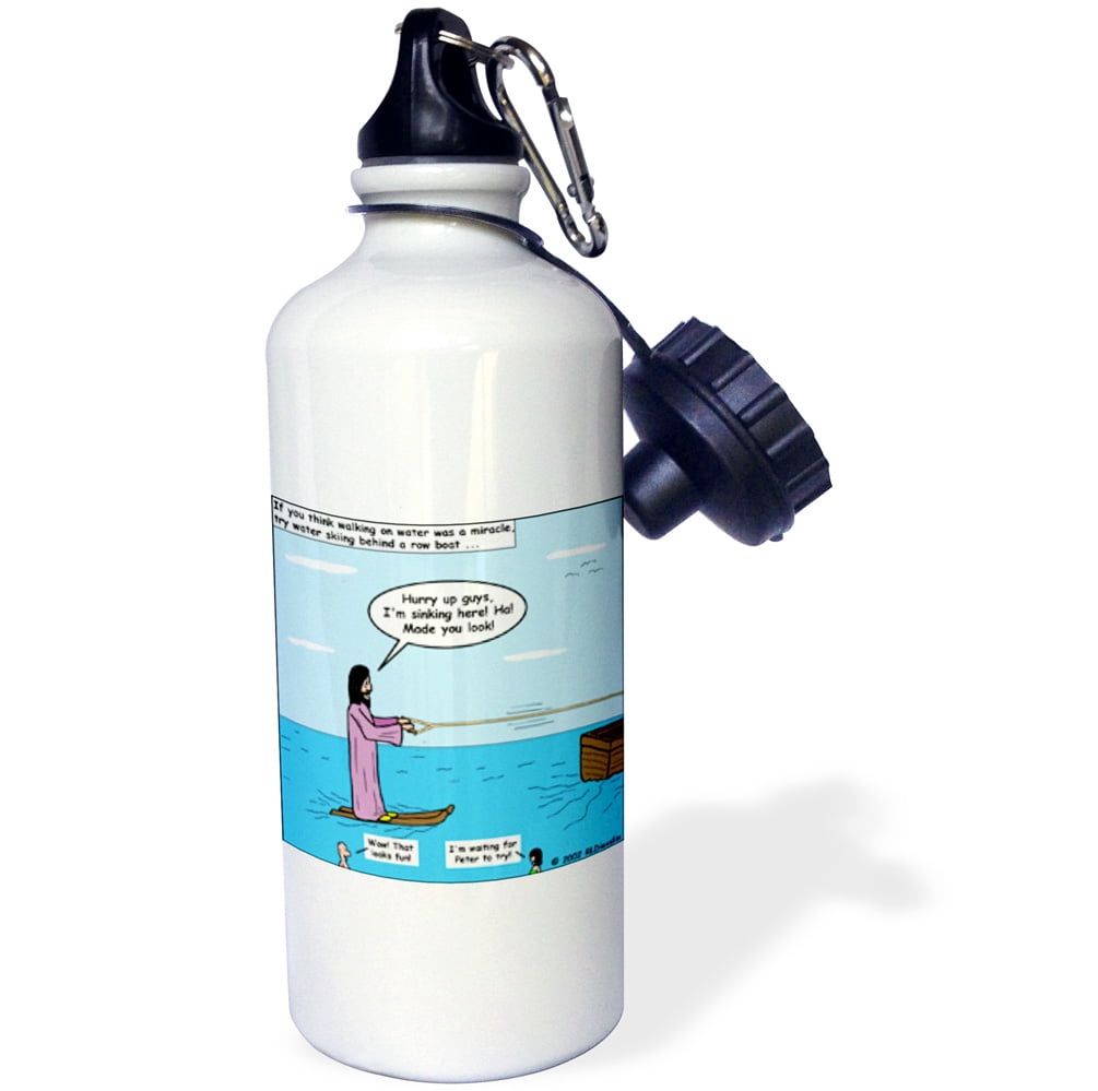 3dRose Jesus Water Skiing, Sports Water Bottle, 21oz by Supplier Generic
