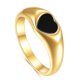 thumbnail image 1 of Anillo de esmalte negro con forma de corazón y meñique para Mujer, regalo del Día de San Valentín, Anillo de concha blanca de acero inoxidable, accesorio de joyería para Mujer, 1 of 5