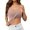 Khaki, variant on Women's Built-In Bra Tank Top Casual Crew Neck Sleeveless Summer Athletic Workout Camisole Plus Size Padded Top