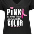 thumbnail image 4 of Inktastic Breast Cancer Pink is More Than Just a Pretty Color Women's Plus Size V-Neck T-Shirt, 4 of 5