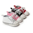 thumbnail image 7 of Kannior Baby Girls Boys Canvas Shoes Soft Sole Newborn Casual High-Top Ankle Sneakers First Walkers 3-18 Months, 7 of 7