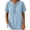 Gray#summer tops for women, variant on Denim Henley Tops for Women Short Sleeve Button V Neck Jean Blouse Summer Loose Fit Side Split Work Tunic Shirts 2026 Blue,M