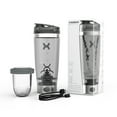 thumbnail image 2 of PROMiXX PRO Electric Shaker Bottle – Silver White/Gray, Stainless Steel Trim, 20oz Cup, 2 of 11
