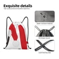 thumbnail image 4 of Xecao HOHOHO Christmas Pattern Sports Drawstring Backpack - String Swim Gym Bag with Wet Proof Pocket for Women&Men-Medium, 4 of 6