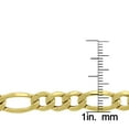 thumbnail image 3 of 14K Yellow Gold 8mm Hollow Figaro Chain, FREE Microfiber Cloth, Link Mens Womens Necklace, Giorgio Bergamo, 3 of 6