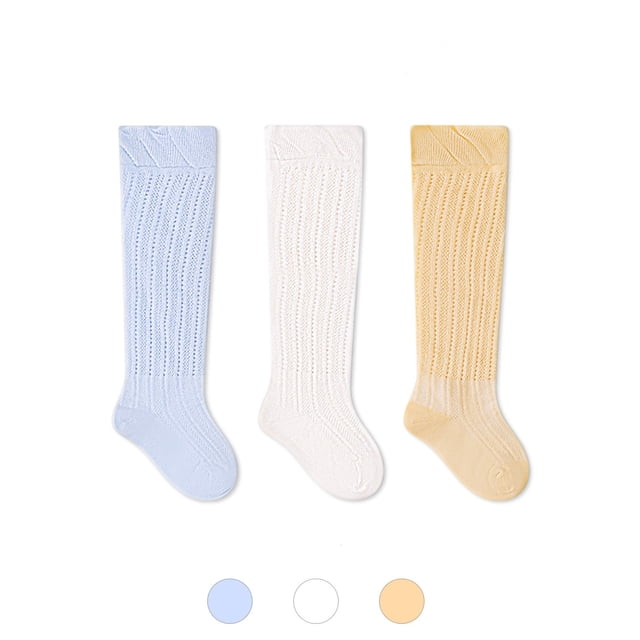 TZEWGL Three Pairs Multi Pack Set Infant Knee Length Socks Floor Socks Summer Socks Cartoon Print Thin Breathable Autumn Cartoon Fashion Socks size 3T