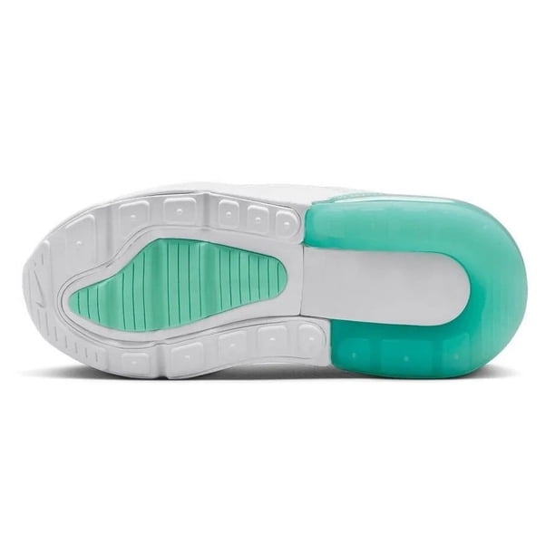 Little Kid's Nike Air Max 270 Summit White/Emerald Rise (AO2372