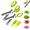 Green×2pc, variant on 5-Blade Herb Scissors – Kitchen Shears with Offset Handle and Cleaning Comb for Fresh Herbs, Vegetables, and Kitchen Prep