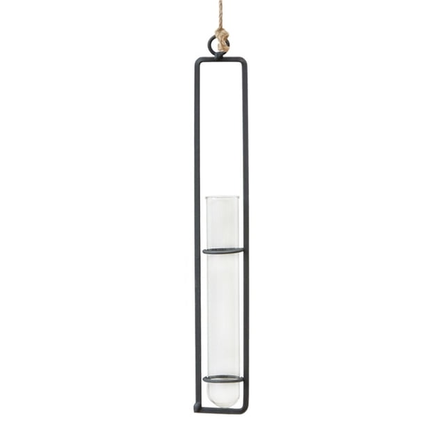 Hanging Glass Planter, Hydroponic Plant Propagation Test Tube Wall Hanging Terrariums Clear Glass Flower Vase