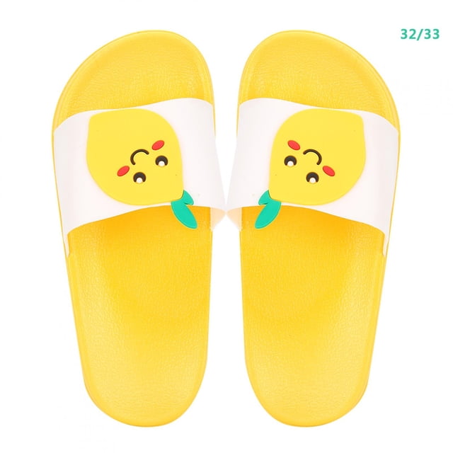 Calcetines tipo pantuflas para niños con estampado divertido de frutas, elásticos, antideslizantes y transpirables para tallas 32 a 33