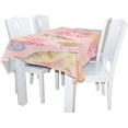 thumbnail image 2 of Coolnut Watercolor Sea Pattern On Pink Tablecloth Modern Table Cover for Home Decoration, Spill Proof Cloth Washable for Dinner Picnic, 54"x72", 2 of 6