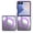 Darkpurple, variant on ELEHOLD Case for Samsung Galaxy Z Flip 7, Shockproof 360° Rotating Stand Phone Case,White