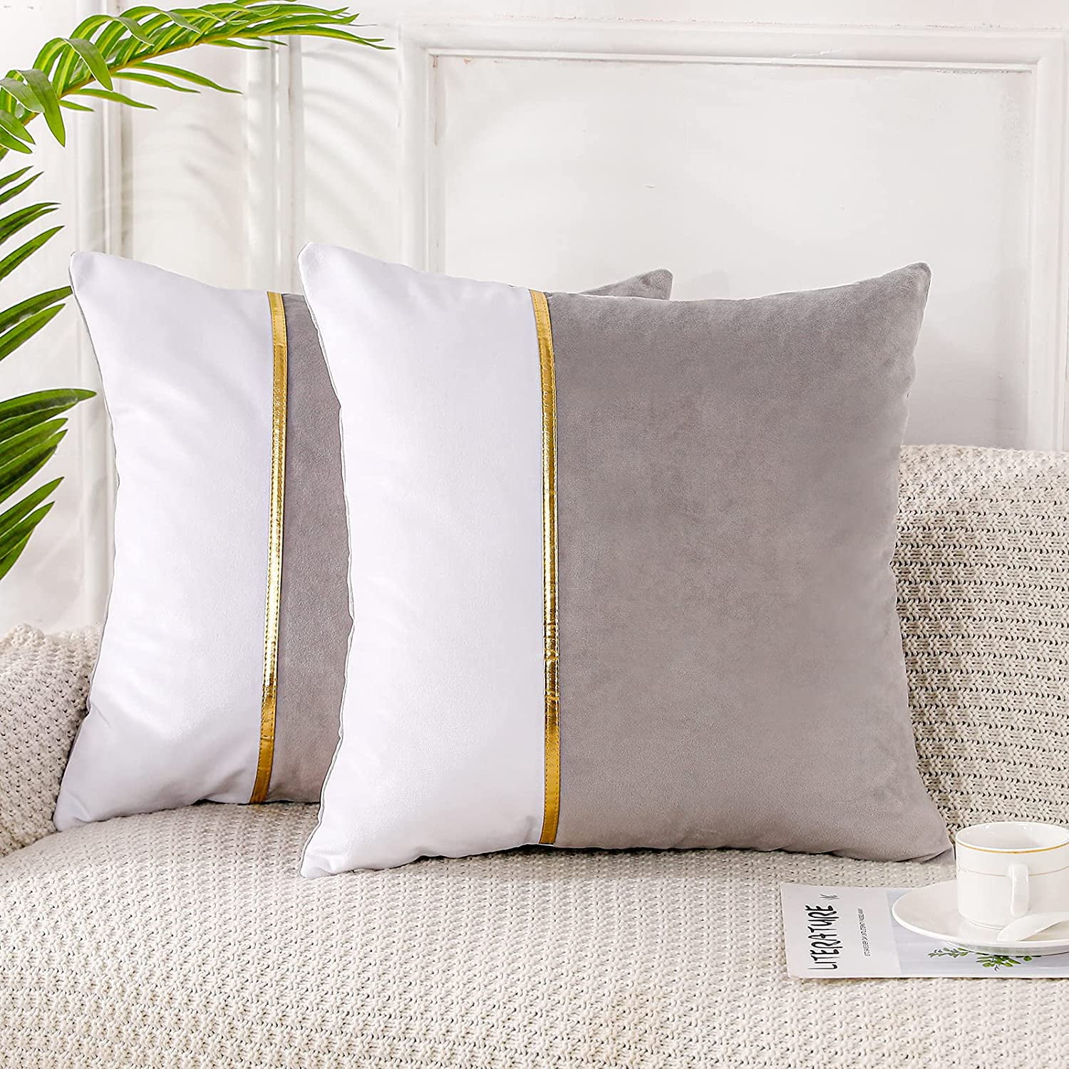 Grey and gold throw hotsell