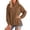 *Brown, variant on VBVC Women's Side Slit Long Sleeve Hoodie , Ladies' Lightweight Fall Winter Top , Loose Fit Workout Pullover For Women, S-2XL