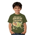 thumbnail image 4 of 250 Anniversary USA Shirt Kids Shirts Patriotic Boys Graphic Independence Day Print Tee for Children Army Green 1 Years-2 Years, 4 of 4