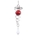 thumbnail image 1 of Ornamento del hogar de la yarda cristalina del hilandero del viento del jardín de la ejecución del metal rojo Sunnimix Spinner de viento Crystal Twisters, 1 of 8