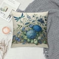 thumbnail image 2 of YANMS Blue Hydrangea Throw Pillow Covers Art Floral Summer Decorative Pillowcase Modern Art Home Decor Sofa Cushions Pillow Outdoor Pillow Cover for Bed Living Room, 2 of 5