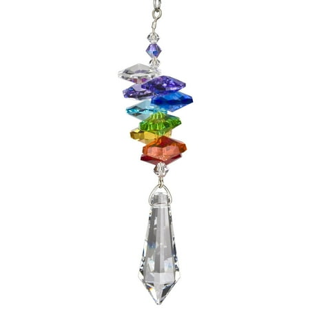 Woodstock Wind Chimes Woodstock Rainbow Makers Collection, Crystal Rainbow Cascade, 4'' Icicle Crystal Suncatcher CCIC
