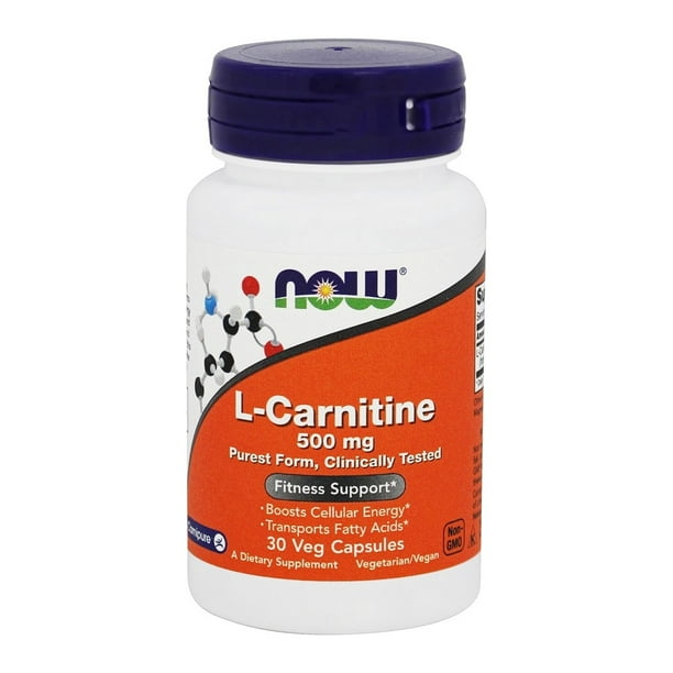 NOW Foods LCarnitine 500 mg. 30 Capsules
