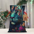 thumbnail image 5 of Pofeuu Colorful Flower Tiger Print Burlap Bags with Drawstrings Drawstring Gift Bags Pouch Bag for Thankgiving Birthday Party Gift Wrapping Treats and Party Favors-Medium, 5 of 9