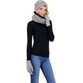 thumbnail image 6 of Winter Hat Scarf and Gloves Set for Women Knit Beanie Winter Gloves and Scarves Cold Weather Gear, 6 of 7