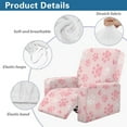 thumbnail image 5 of Xixirimido Cute Paws Pink Pattern Recliner Cover with Pockets Reclining Slipcover 4-Pieces Lazy Boy Recliner Armchair Cover for Recliner Furniture Protector for Kid Pet, 5 of 8