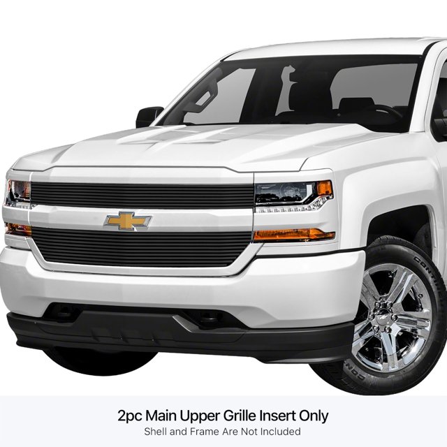 Stainless Steel Main Upper High Density SS Billet Grille 2016-2018 Chevy Silverado 1500 Not For Z71 and High Country Model (Incl. 2019 Silverado 1500 LD)