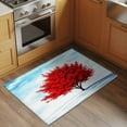 thumbnail image 3 of Red Tree Bathroom Rug Washable 2x3 Entryway Rug Non Slip Blue Sky Landscape Retro Watercolor Front Door Mat Low Pile Indoor Doormat Throw Floor Carpet for Kitchen Bedroom Entrance, 3 of 8