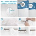 thumbnail image 3 of No Hook Shower Curtain with Built-in Rings - Blue Winter Christmas Snowman Washable Waterproof Fabric Bathroom Curtains for Hotel,Rentals, 60 X 72 Inch Long , White Snowflakes Pattern, 3 of 9