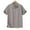 Gray, variant on Chiccall Plus Size Cotton Linen Shirts for Men Solid Summer Tops Button Up Short Sleeve Casual Stand Collar T Shirts