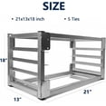 thumbnail image 1 of Wall Mounted Kitchen Rack 5-Tier – Space-Saving Aluminum Baking Pan Storage Shelf with 3 inch Spacing, Heavy Duty Commercial Organizer for Bakeries & Restaurants – 21x17.7x13 inches, 1 of 5