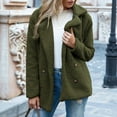 thumbnail image 5 of Jacket Women Women's Solid Color Winter Buttoned Jackets with Pockets Casual Style Winter Coats for Women Green XL, 5 of 6