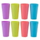 thumbnail image 1 of EeaseMX 8 vasos de plástico para agua, zumo y agua potable de colores sin tapa., 1 of 7