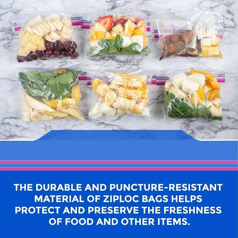 Ziploc Variety Pack, 54 Freezer Quart Bags, 38 Freezer Gallon Bags