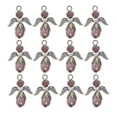 thumbnail image 2 of 12pcs Charms Colgantes de Hadas Antiguos para Manualidades de de árbol de Navidad - Púrpura BLESIY Encantos de ángel facetados de cristal, 2 of 8