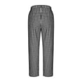thumbnail image 5 of Womens Summer Pants with Pockets Plaid Comfy Elastic Linen Blend Pants Ankle Length Straight Leg Trousers (S, Black), 5 of 6