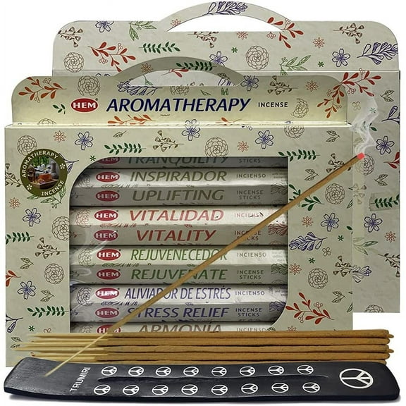 Aromatherapy Incense Sticks Variety Pack with Incense Holder Bundle Insense Incents Inscents Inciensos Aromaticos