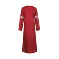 thumbnail image 5 of Njoeus Womens Long Sleeve Ethnic Style Zip Front Muslim Dresses Kaftan Vintage Long Maxi Dress for Women Plus Size S-5XL, 5 of 7