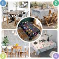 thumbnail image 4 of Black Butterfly Colorful Wings Pattern Rectangle Tablecloth 60"x84",Waterproof Polyester Rectangle Table Cloth, Wipeable Spillproof Polyester Tablecloth for Dining, Camping, Indoor and Outdoor, 4 of 5