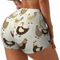 thumbnail image 2 of Vsdgher Chicken Cartoon print Workout Shorts for Women Seamless Soft Smooth Gym Yoga Scrunch Active Exercise Fitness Shorts, 2 of 8