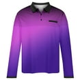 thumbnail image 4 of Mens Long Sleeve Golf Shirts with Button Collared T-Shirts Casual Pullover Gradient Polka Dot Printed Breathable Lapel Office Work Tshirts Tees Tops, 4 of 4