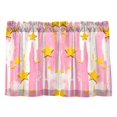 thumbnail image 7 of Yayeee Kitchen Curtains Light Filtering 27"x36" Rod Pocket Short Cafe Window Panel, Flat Yellow Stars, 7 of 7