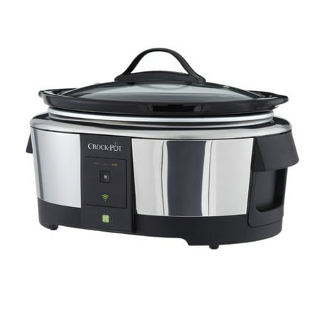 Crock-Pot 6-Quart Wifi-Controlled Smart Slow Cooker Enabled by WeMo, Stainless Steel, SCCPWM600-V2