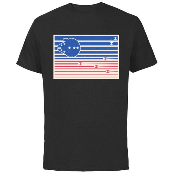 Star Wars Stars and Stripes July 4th - Short Sleeve Cotton T-Shirt for Adults - Customized-Royal Heather