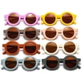 thumbnail image 2 of Gafas de sol para niños, parasol retro, montura redonda, gafas para niños, montura esmerilada coreana, gafas de sol para niños y niñas, 2 of 6