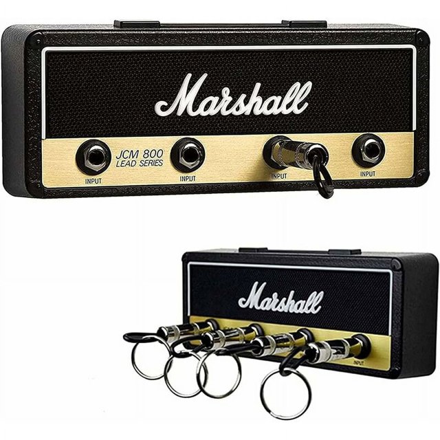 Marshall Key Holder - Soporte para llaves de pared Jack Rack 2.0 JCM800 - Soporte para llaves de guitarra Hoo