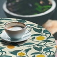 thumbnail image 3 of Ambesonne Lemon Fitted Round Tablecloth, Citrus Branches Tree Summer, 36"- 40" Diameter, Cream Teal Marigold, 3 of 5