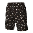 thumbnail image 6 of Uemuo Cow Skulls Pattern Men's Swim Trunks Hawaiian Beach Bathing Suit Swimsuits Beach Quick-Dry Shorts with Pockets-Small, 6 of 9